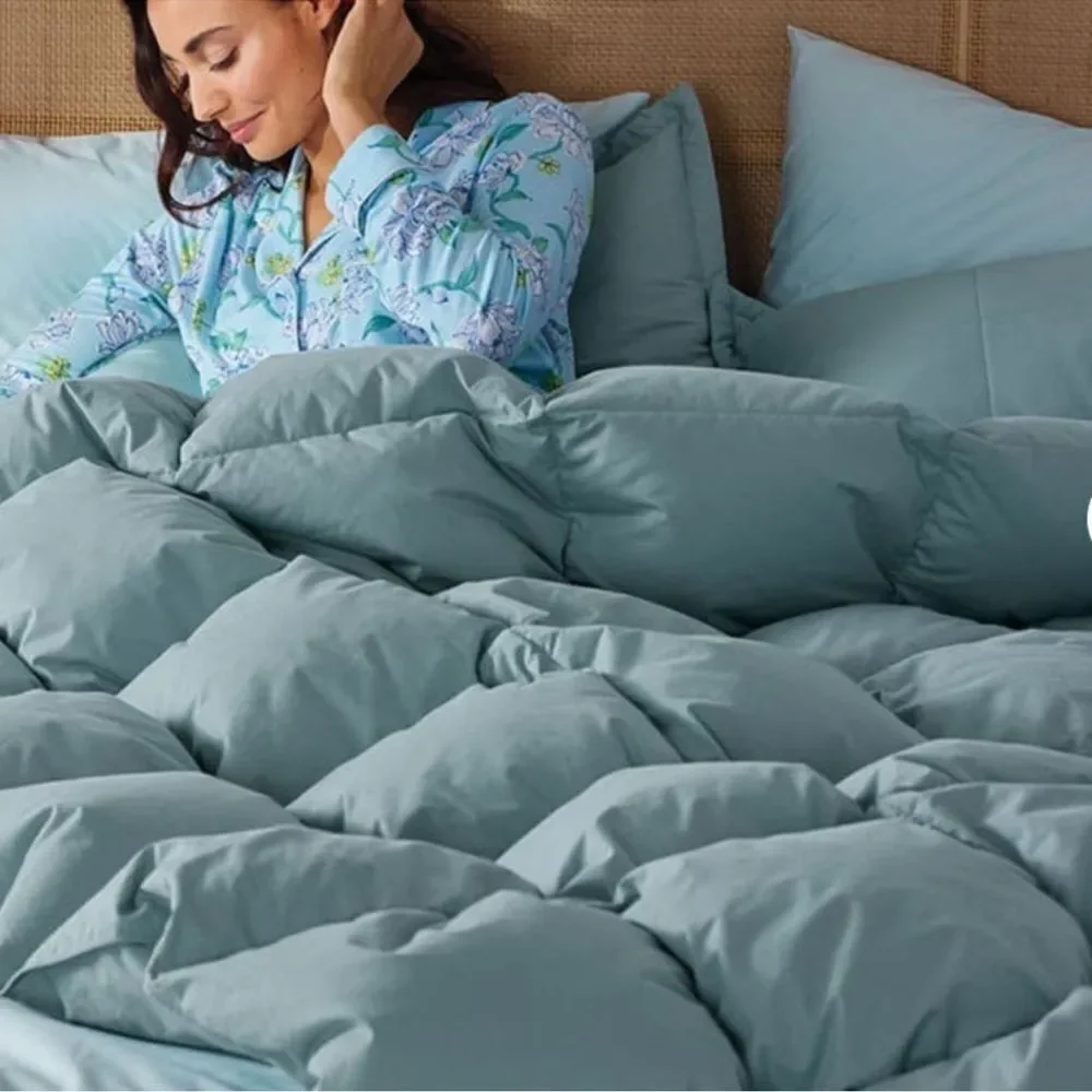 The Company Store LoftAIRE™ Down Alt Medium Comforter Sea Mist, Twin Size. New!